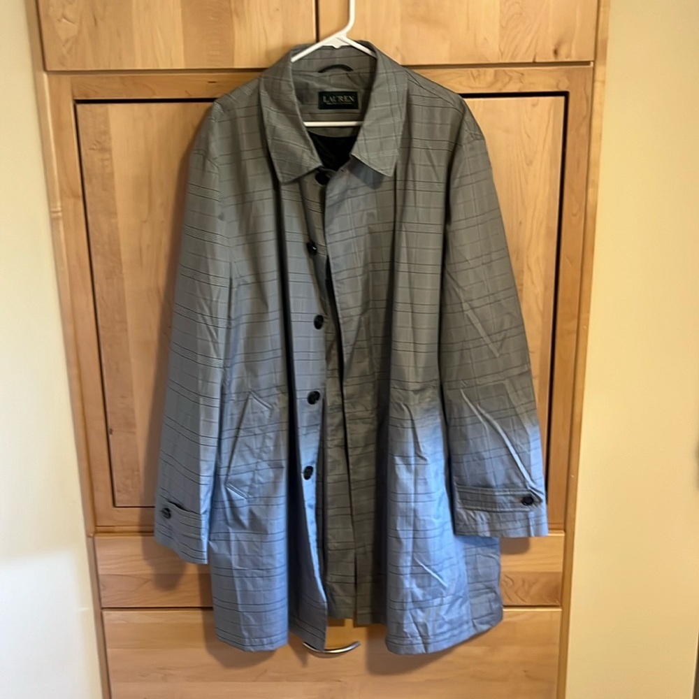 Ralph Lauren overcoat light water resistant material